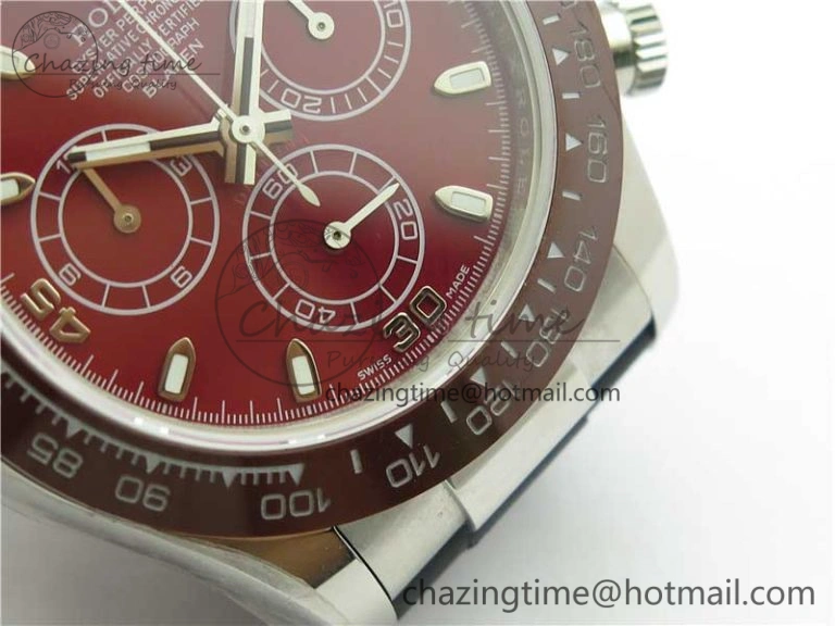 StreetReady Daytona 116515 SS UBF Best Edition Red Stick Markers Dial on Rubber Strap A 2943