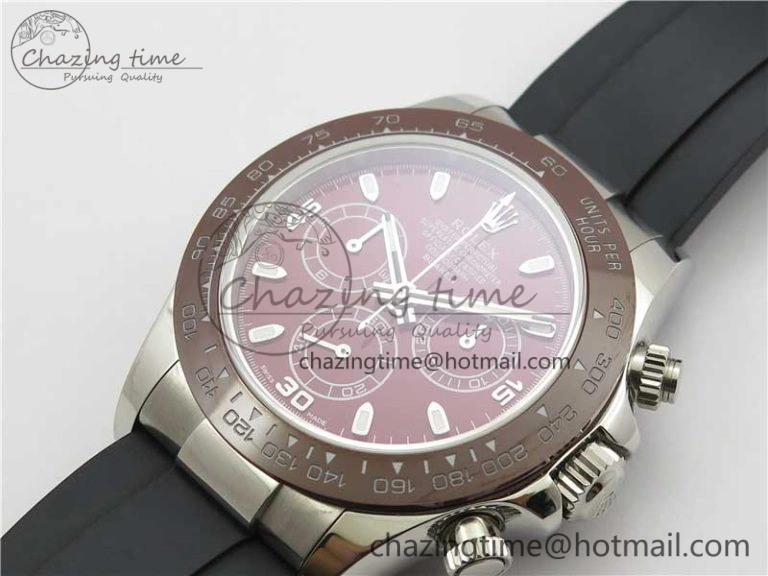 StreetReady Daytona 116515 SS UBF Best Edition Red Stick Markers Dial on Rubber Strap A 2943