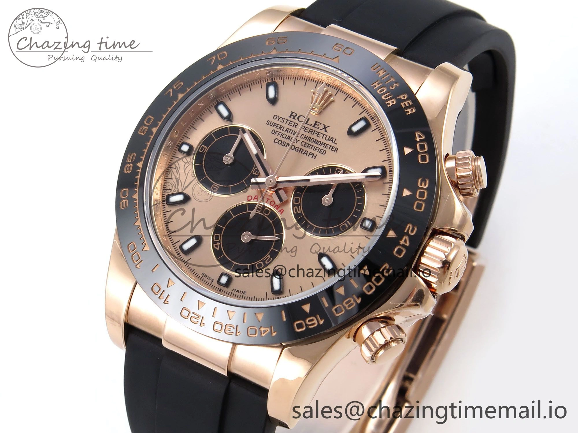 Daytona 116515 ZF 1:1 Best Edition Rose Dial on Oysterflex Strap SH4130（Gain Weight） Minimalist 1242