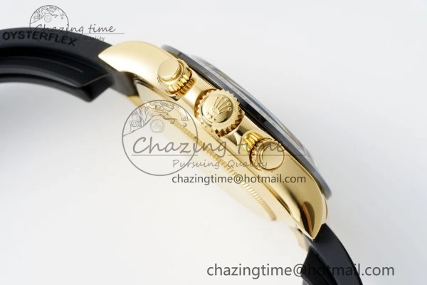 FashionForward Daytona 116518 BTF 1:1 Best Edition Black Diamonds Dial on Oysterflex Rubber Strap SA4130 V 2258