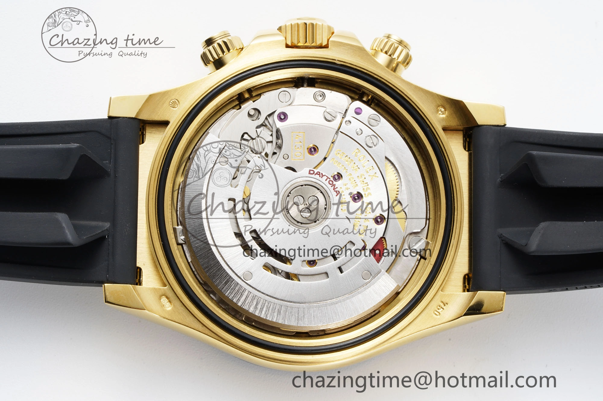 FashionForward Daytona 116518 BTF 1:1 Best Edition Black Diamonds Dial on Oysterflex Rubber Strap SA4130 V 2258