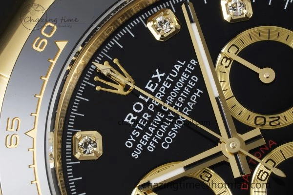 FashionForward Daytona 116518 BTF 1:1 Best Edition Black Diamonds Dial on Oysterflex Rubber Strap SA4130 V 2258