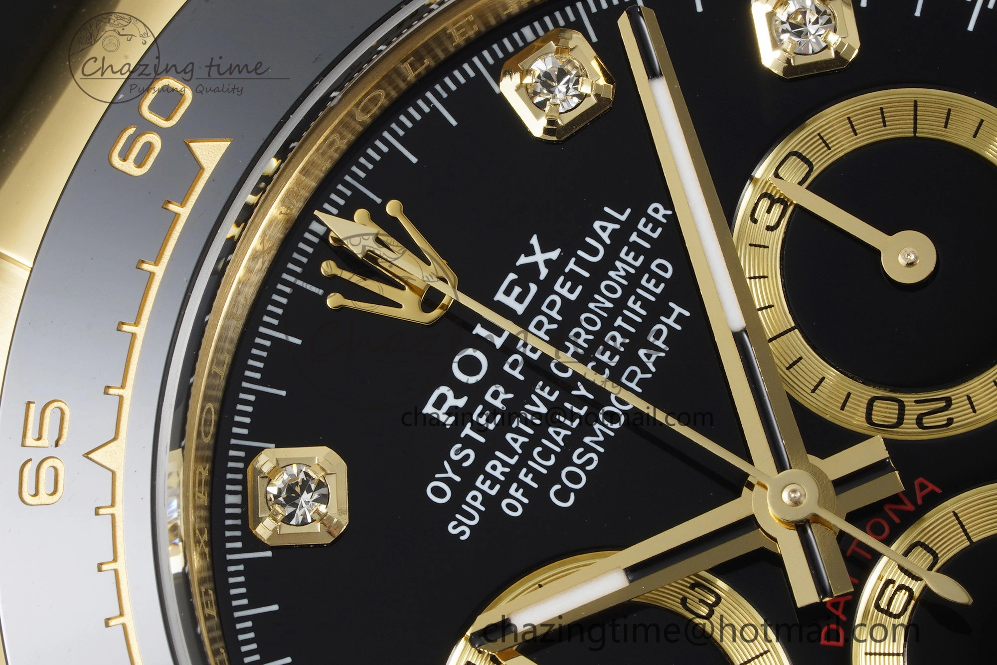 FashionForward Daytona 116518 BTF 1:1 Best Edition Black Diamonds Dial on Oysterflex Rubber Strap SA4130 V 2258