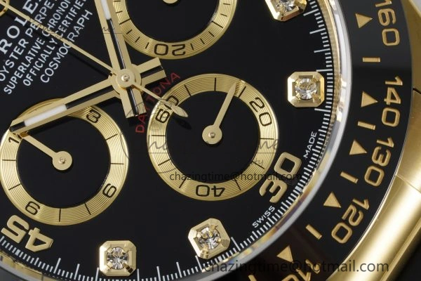 FashionForward Daytona 116518 BTF 1:1 Best Edition Black Diamonds Dial on Oysterflex Rubber Strap SA4130 V 2258