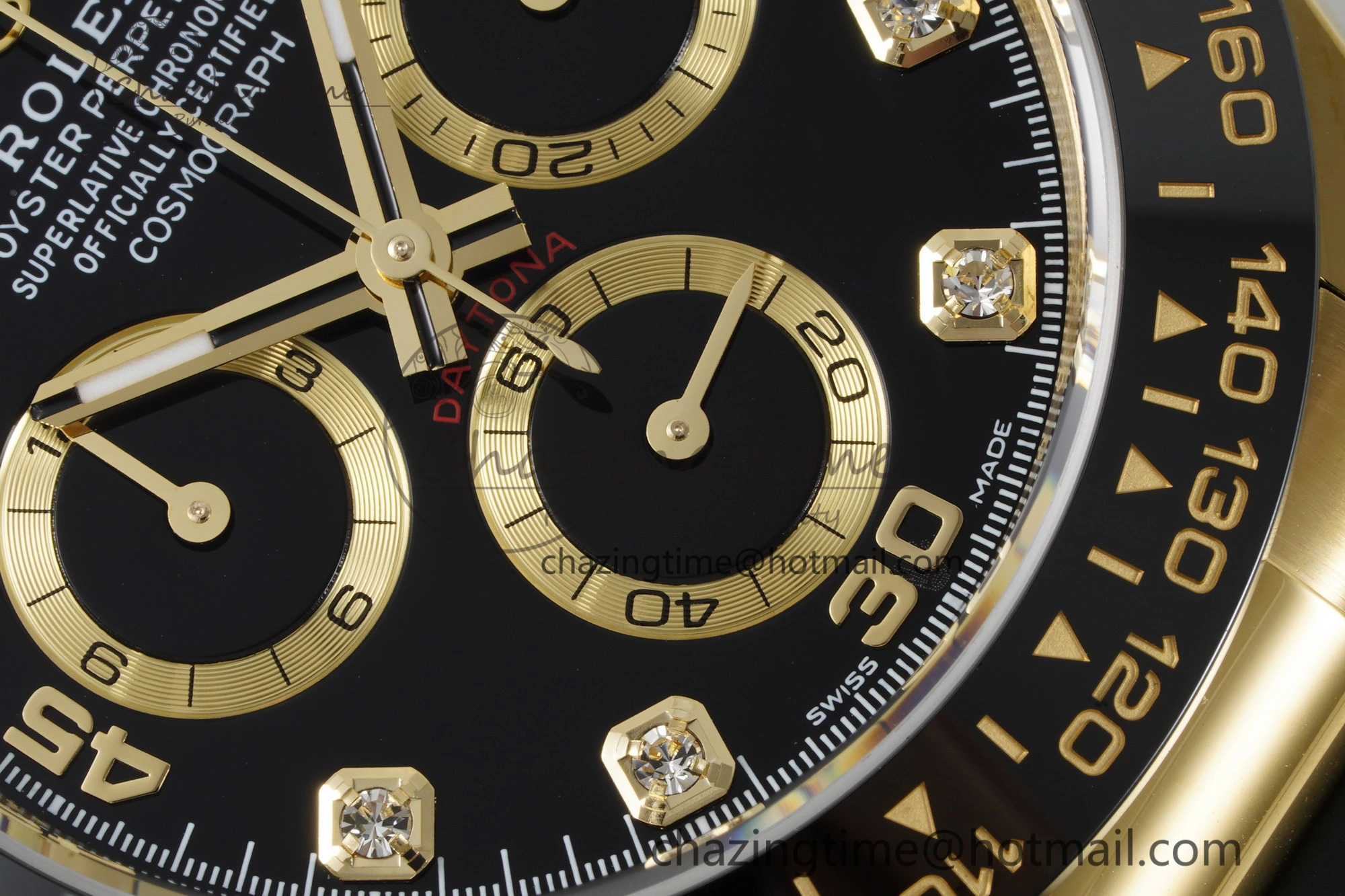 FashionForward Daytona 116518 BTF 1:1 Best Edition Black Diamonds Dial on Oysterflex Rubber Strap SA4130 V 2258
