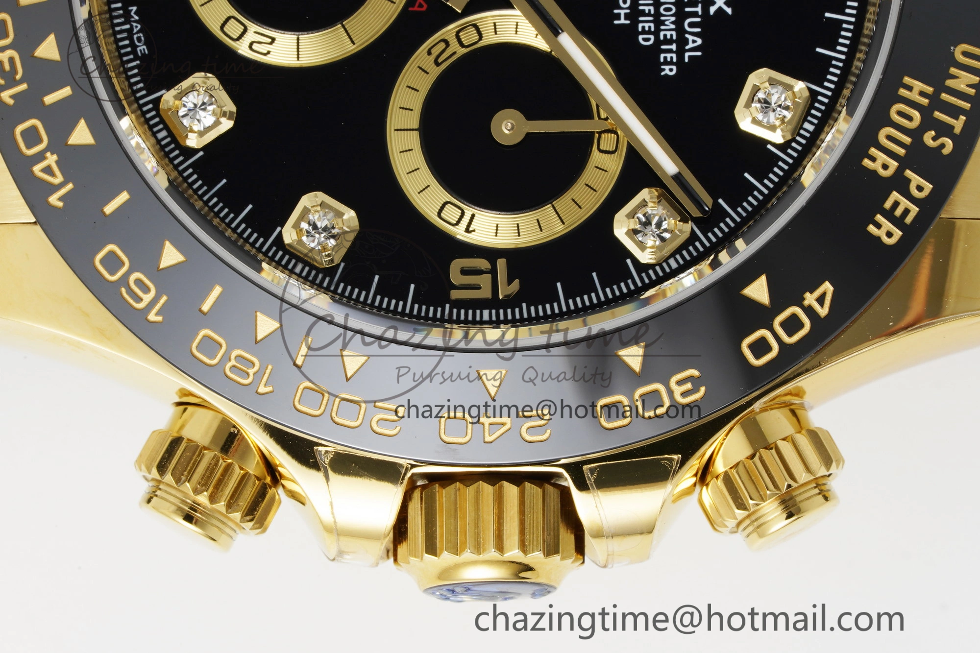 FashionForward Daytona 116518 BTF 1:1 Best Edition Black Diamonds Dial on Oysterflex Rubber Strap SA4130 V 2258