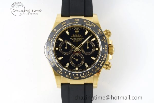 Minimalist Daytona 116518 BTF 1:1 Best Edition Black Lume Dial on Oysterflex Rubber Strap SA4130 V 2257