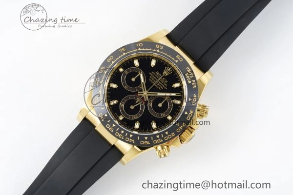 Minimalist Daytona 116518 BTF 1:1 Best Edition Black Lume Dial on Oysterflex Rubber Strap SA4130 V 2257