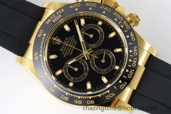 Minimalist Daytona 116518 BTF 1:1 Best Edition Black Lume Dial on Oysterflex Rubber Strap SA4130 V 2257