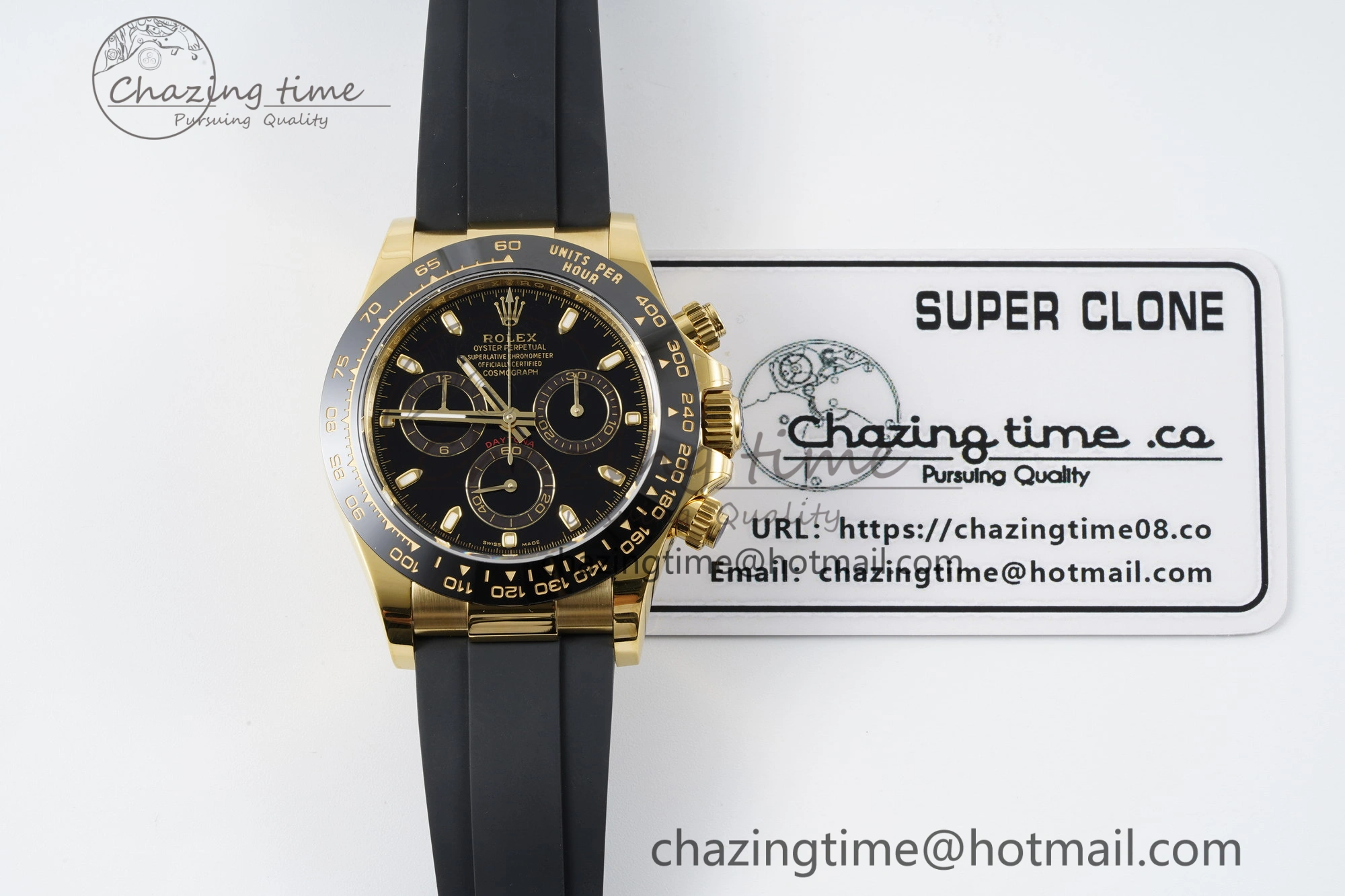 Minimalist Daytona 116518 BTF 1:1 Best Edition Black Lume Dial on Oysterflex Rubber Strap SA4130 V 2257
