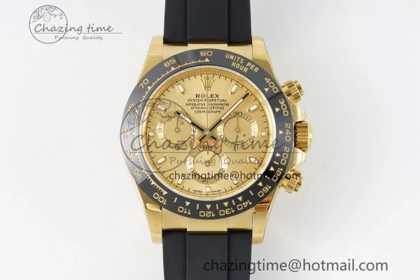 Daytona 116518 BTF 1:1 Best Edition YG Lume Dial on Oysterflex Rubber Strap SA4130 V Seasonal 2256