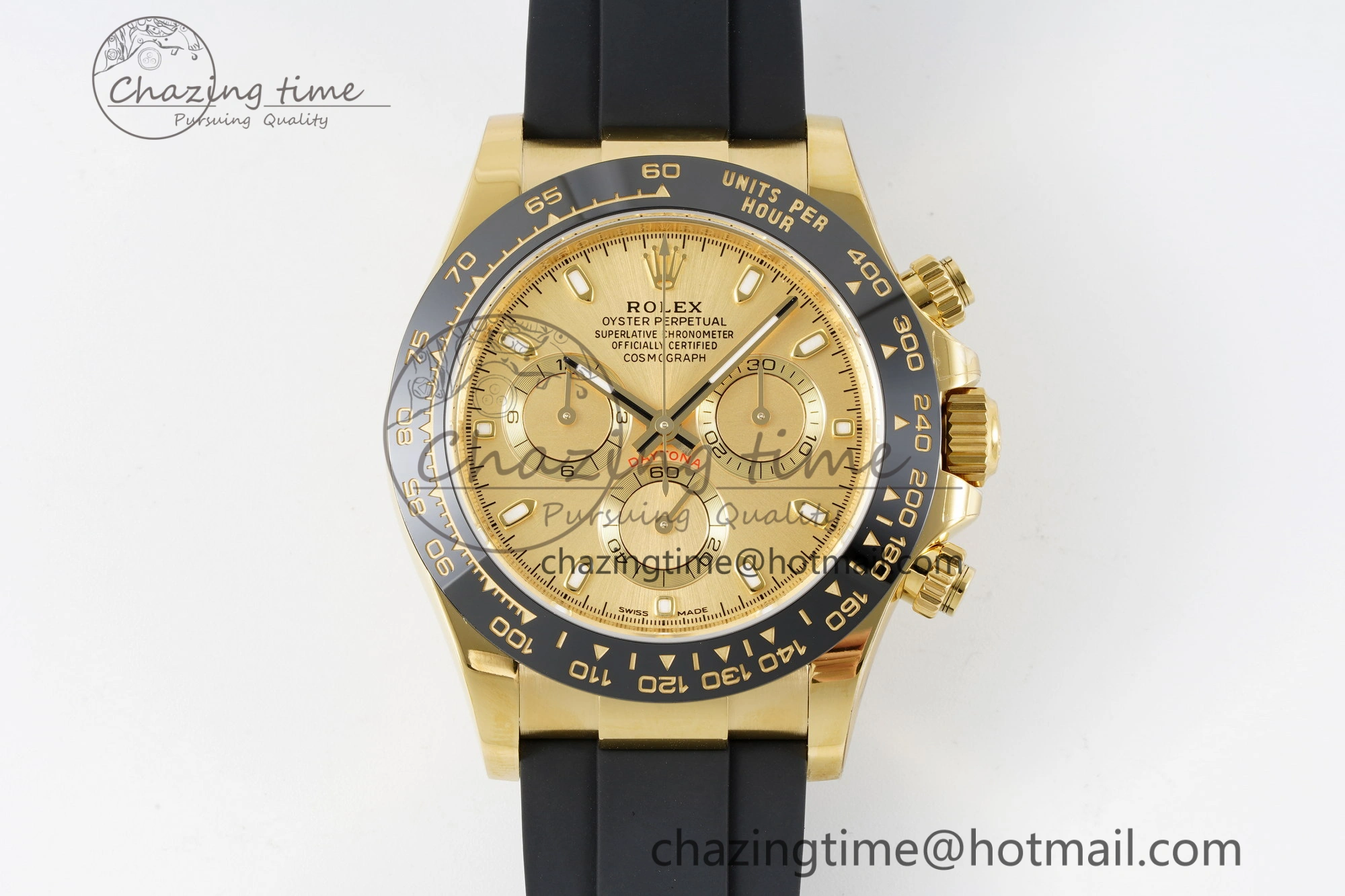 Daytona 116518 BTF 1:1 Best Edition YG Lume Dial on Oysterflex Rubber Strap SA4130 V Seasonal 2256
