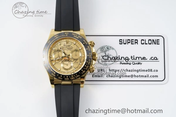 Daytona 116518 BTF 1:1 Best Edition YG Lume Dial on Oysterflex Rubber Strap SA4130 V Seasonal 2256
