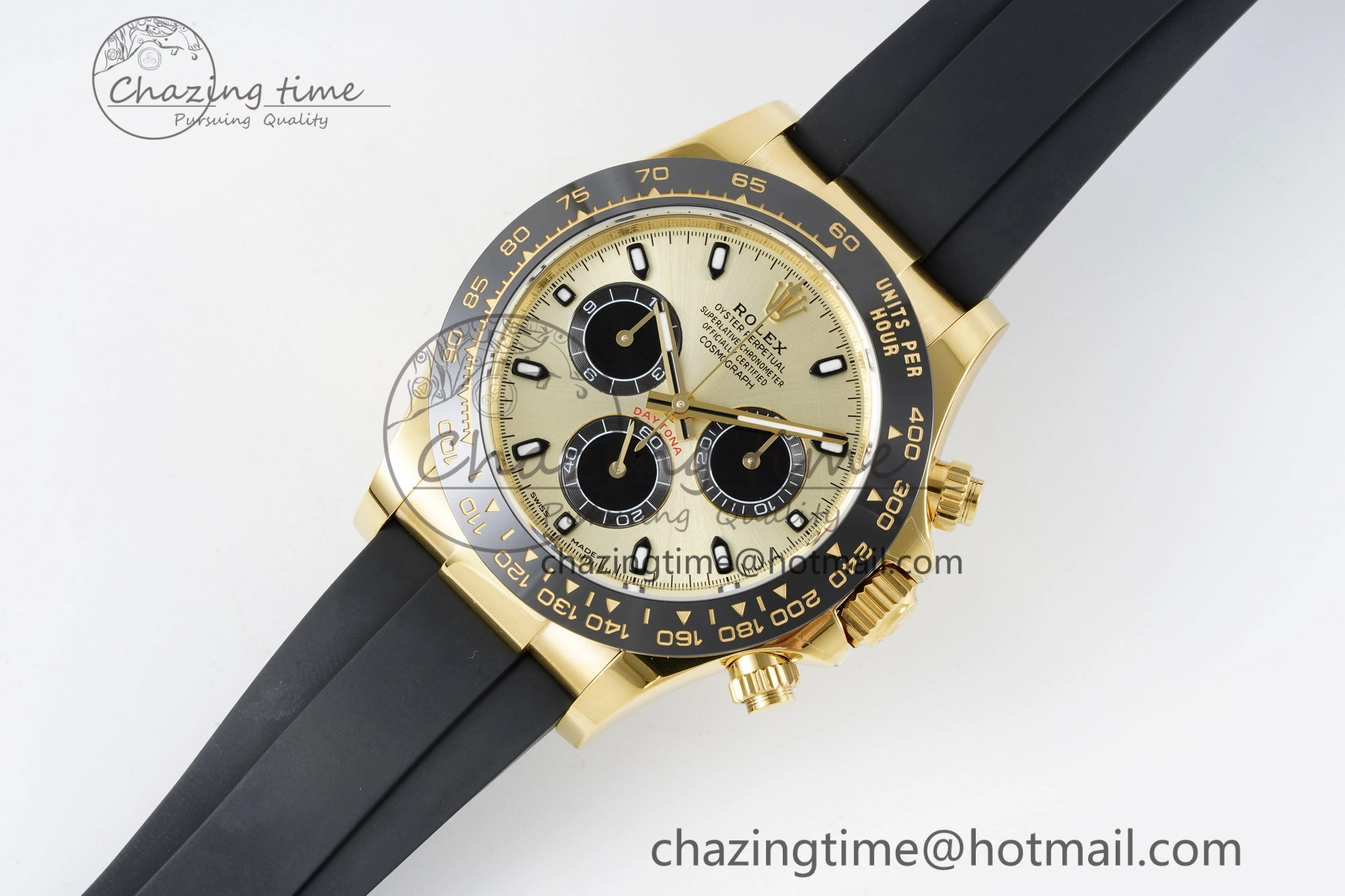 Daytona 116518 BTF 1:1 Best Edition YG Black Dial on Oysterflex Rubber Strap SA4130 V FreshLook 2260