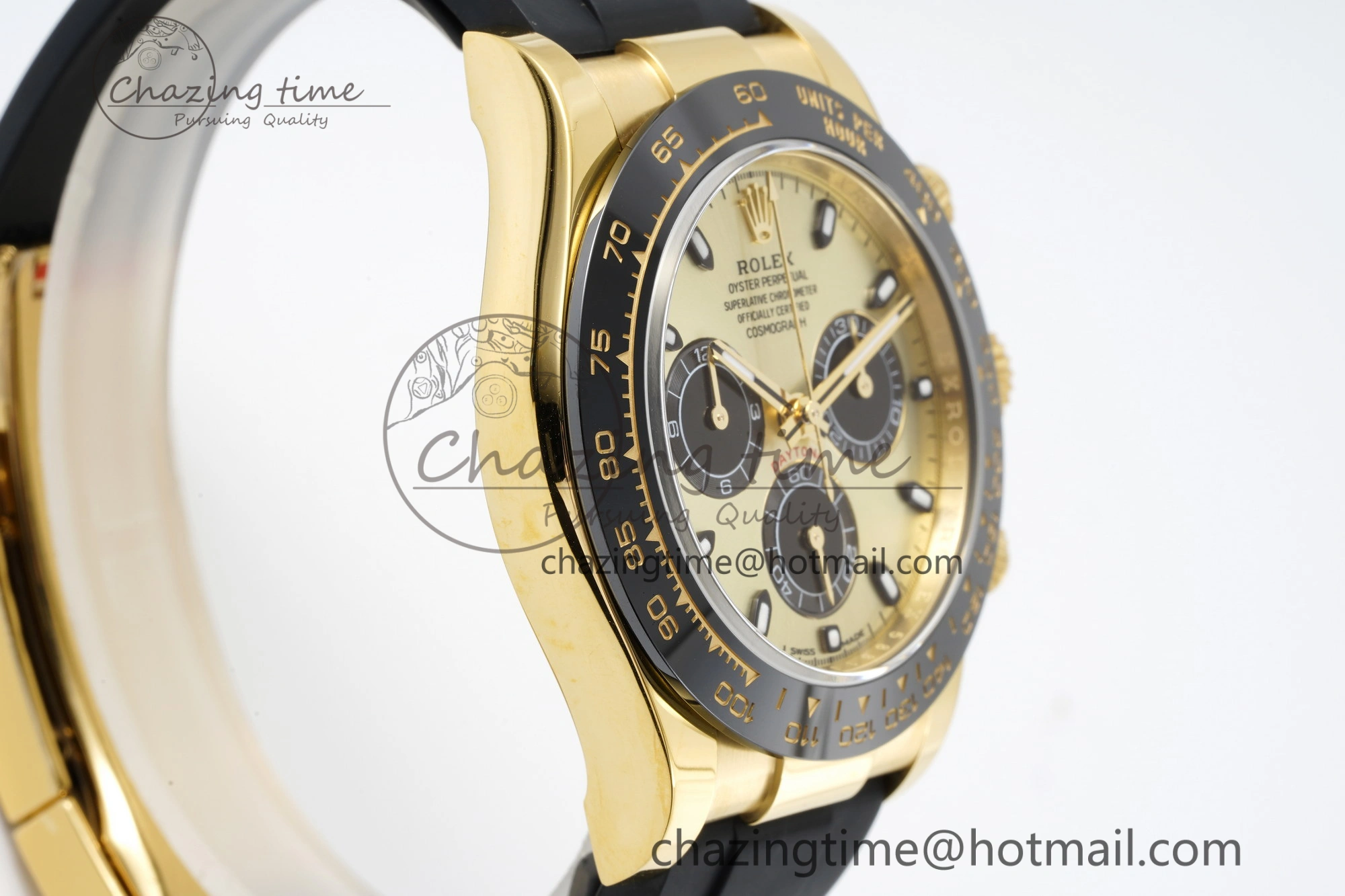Daytona 116518 BTF 1:1 Best Edition YG Black Dial on Oysterflex Rubber Strap SA4130 V FreshLook 2260