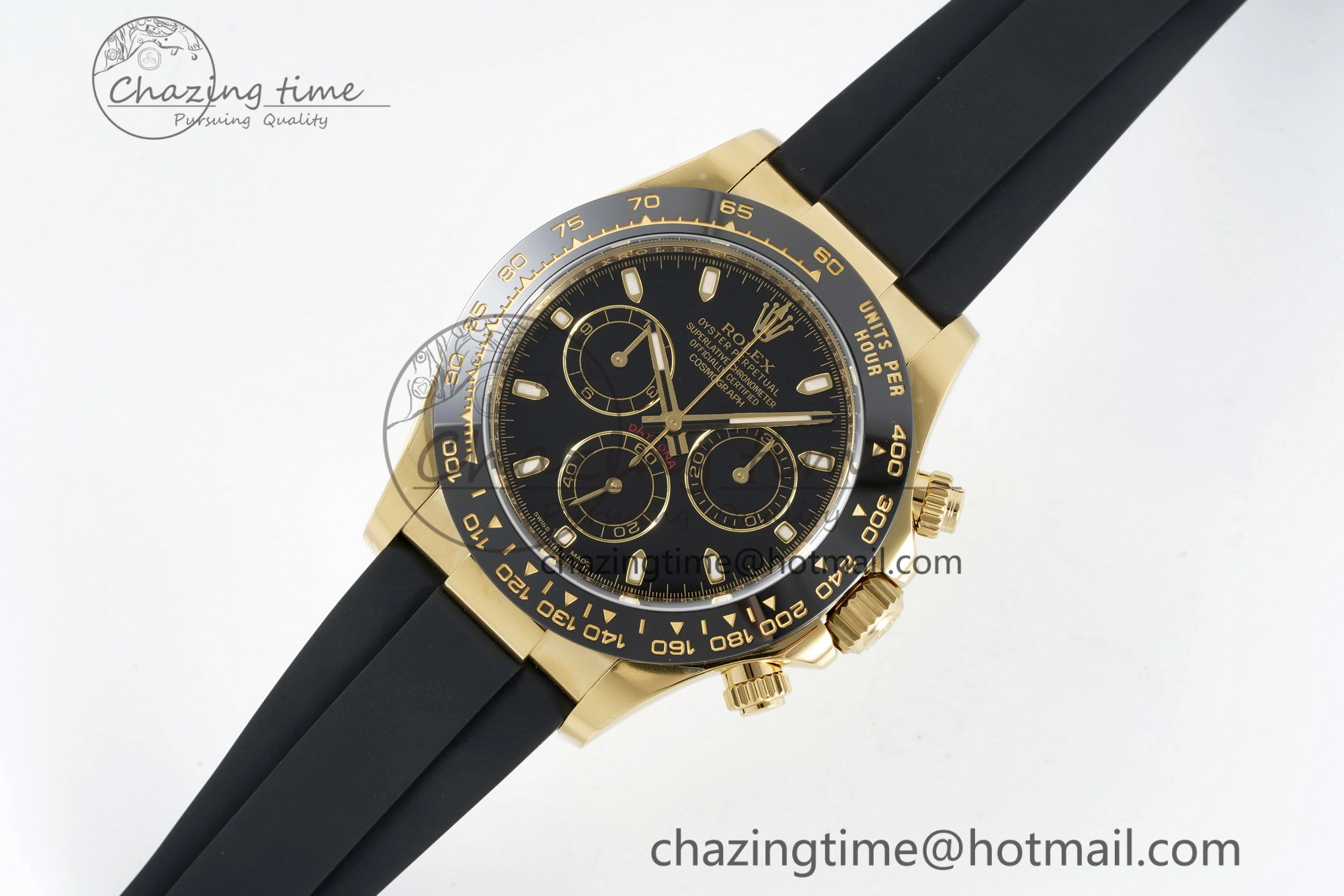 Resilient Daytona 116518 Clean 1:1 Best Edition Black Dial on Oysterflex Rubber Strap SA4130 V 2255