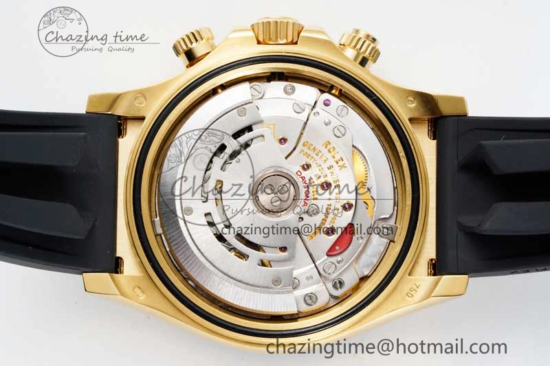 Daytona 116518 Clean 1:1 Best Edition Black Diamonds Dial on Oysterflex Rubber Strap SA4130 V Efficient 2170