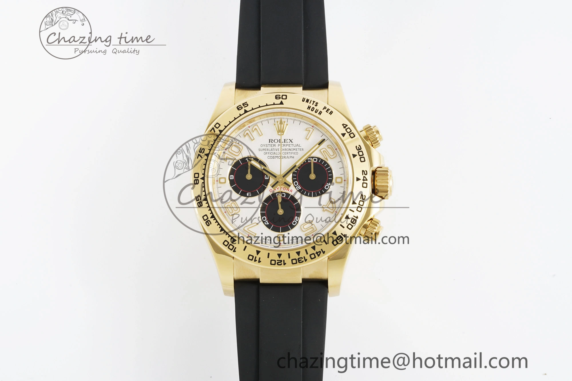 Daytona 116518 Clean 1:1 Best Edition White Arabic Dial on Oysterflex Rubber Strap SA4130 V EasyMatch 2102
