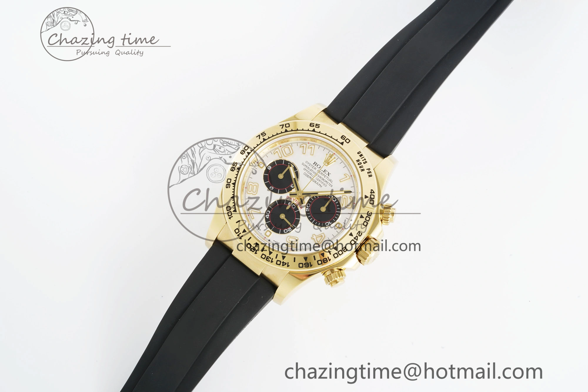 Daytona 116518 Clean 1:1 Best Edition White Arabic Dial on Oysterflex Rubber Strap SA4130 V EasyMatch 2102