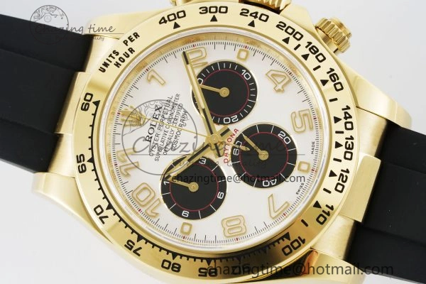 Daytona 116518 Clean 1:1 Best Edition White Arabic Dial on Oysterflex Rubber Strap SA4130 V EasyMatch 2102