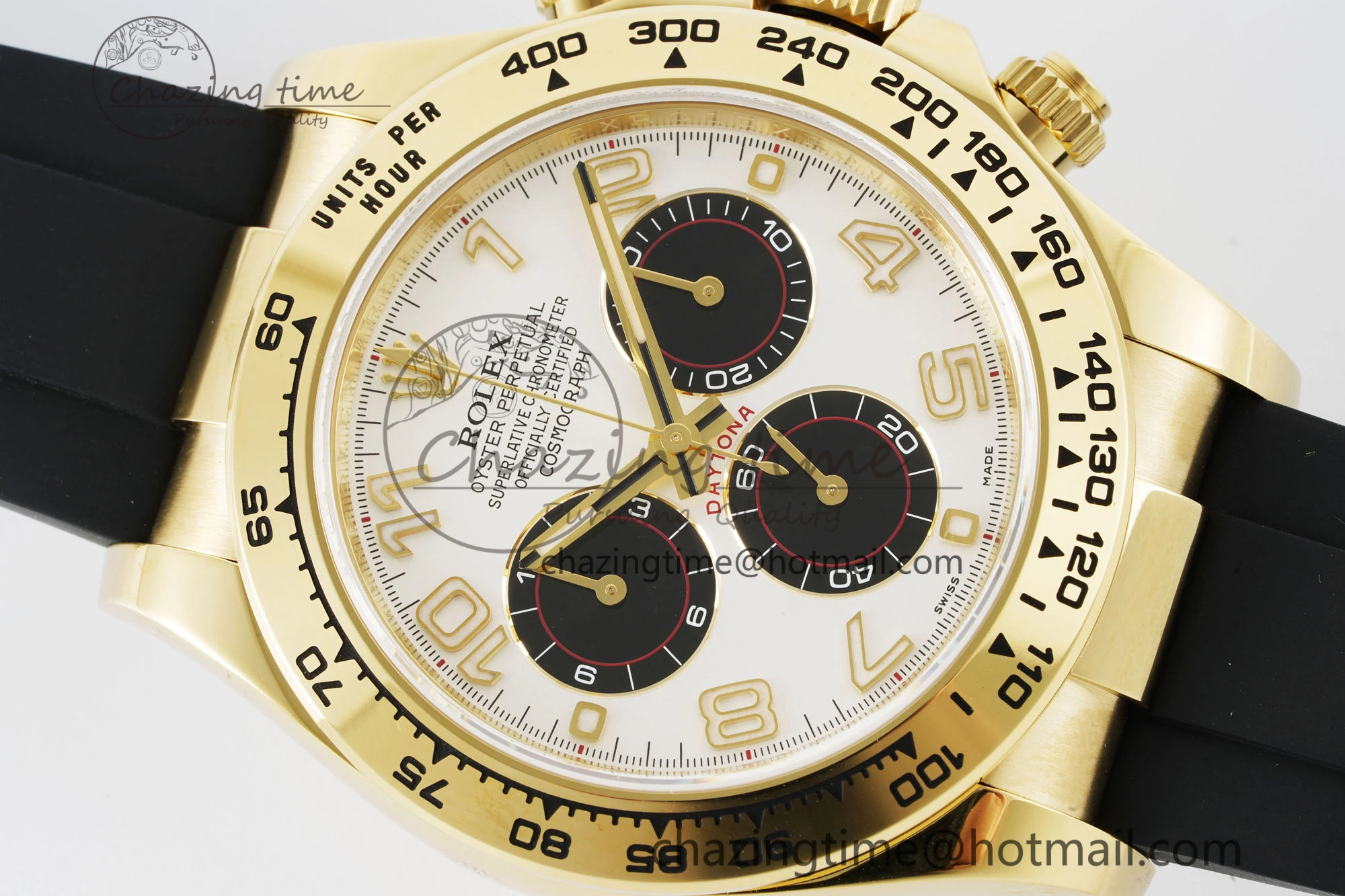 Daytona 116518 Clean 1:1 Best Edition White Arabic Dial on Oysterflex Rubber Strap SA4130 V EasyMatch 2102