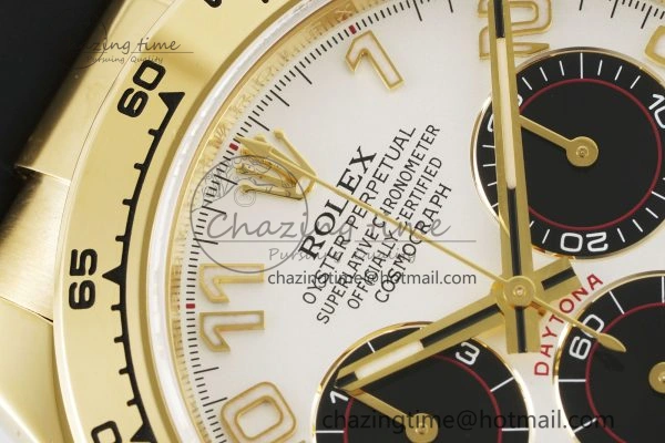 Daytona 116518 Clean 1:1 Best Edition White Arabic Dial on Oysterflex Rubber Strap SA4130 V EasyMatch 2102