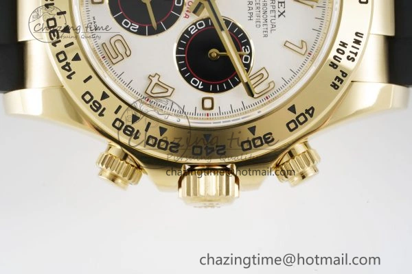 Daytona 116518 Clean 1:1 Best Edition White Arabic Dial on Oysterflex Rubber Strap SA4130 V EasyMatch 2102