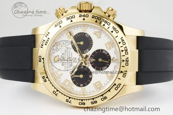 Daytona 116518 Clean 1:1 Best Edition White Arabic Dial on Oysterflex Rubber Strap SA4130 V EasyMatch 2102