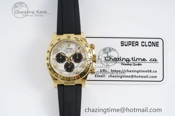 Daytona 116518 Clean 1:1 Best Edition White Arabic Dial on Oysterflex Rubber Strap SA4130 V EasyMatch 2102