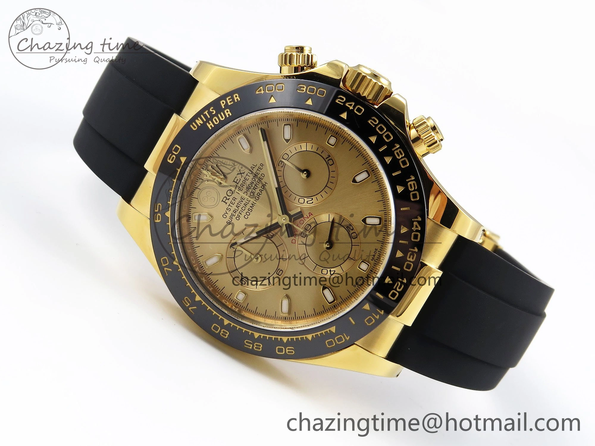 Sophisticated Daytona 116518 Clean 1:1 Best Edition YG Dial on Oysterflex Rubber Strap SA 1673
