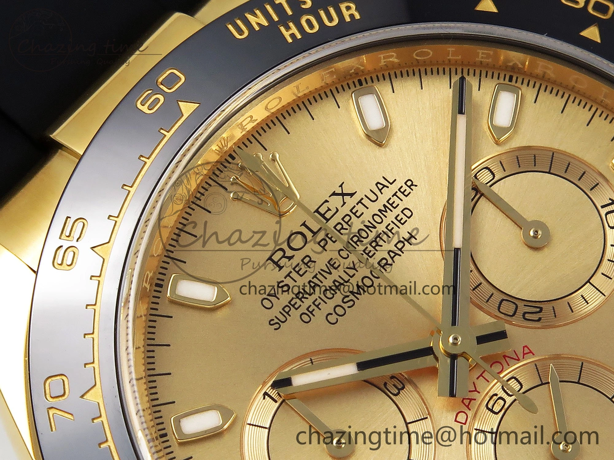Sophisticated Daytona 116518 Clean 1:1 Best Edition YG Dial on Oysterflex Rubber Strap SA 1673