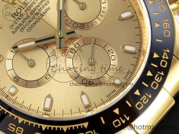 Sophisticated Daytona 116518 Clean 1:1 Best Edition YG Dial on Oysterflex Rubber Strap SA 1673