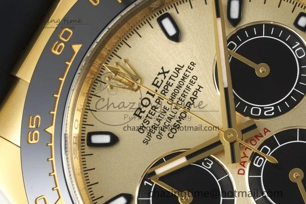 OdorResistant Daytona 116518 Clean 1:1 Best Edition YG Black Dial on Oysterflex Rubber Strap SA4130 V 2254