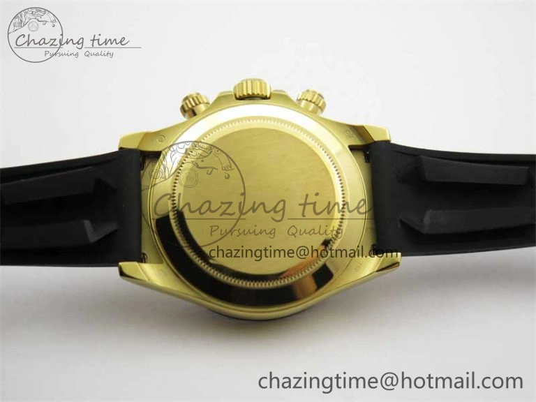 UrbanStyle Daytona 116518 KKF 1:1 Best Edition 904L Steel YG Black Dial on Rubber Strap A 2455