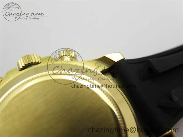 UrbanStyle Daytona 116518 KKF 1:1 Best Edition 904L Steel YG Black Dial on Rubber Strap A 2455