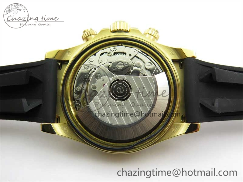 UrbanStyle Daytona 116518 KKF 1:1 Best Edition 904L Steel YG Black Dial on Rubber Strap A 2455