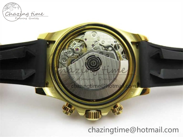 UrbanStyle Daytona 116518 KKF 1:1 Best Edition 904L Steel YG Black Dial on Rubber Strap A 2455