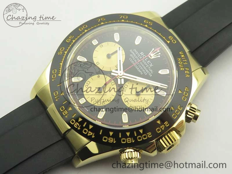 SunProtective Daytona 116518 LN Paul Newman ARF 1:1 Best Edition Black Dial on Oysterflex Strap A4130 Super Clone 3356