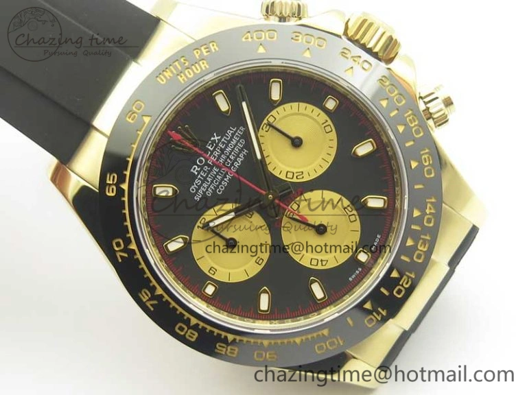 SunProtective Daytona 116518 LN Paul Newman ARF 1:1 Best Edition Black Dial on Oysterflex Strap A4130 Super Clone 3356