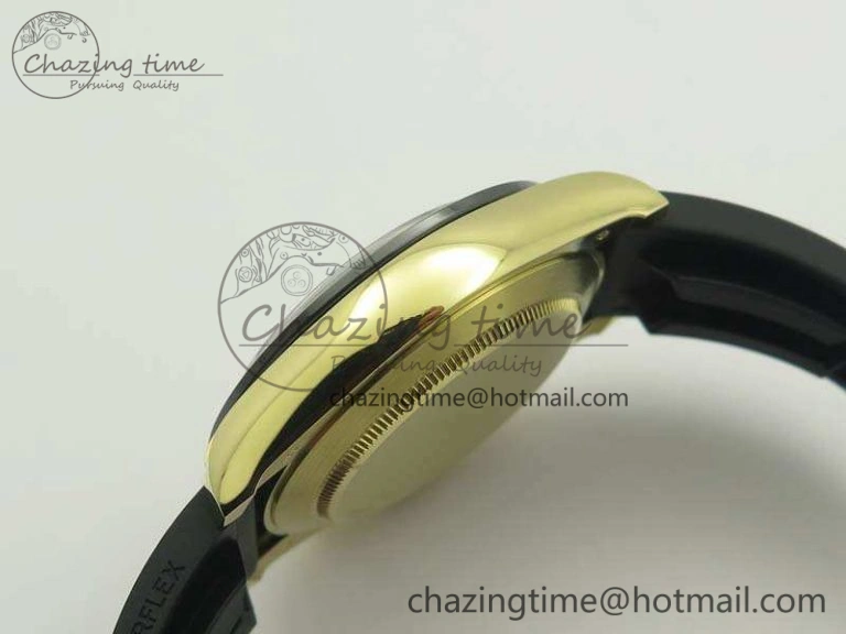 Durable Daytona 116518 LN YG ARF 1:1 Best Edition Black Dial On Rubber Strap A4130 Super Clone 3479