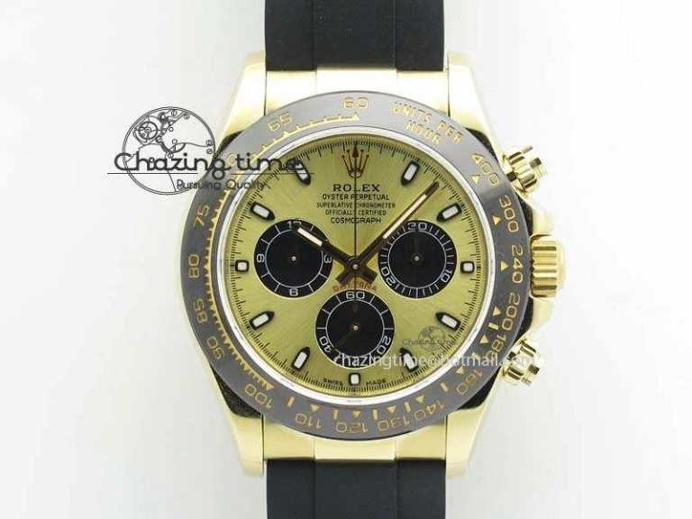 Daytona 116518 LN YG ARF 1:1 Best Edition YG Dial On Rubber Strap A4130 Super Clone SoftTouch 3599