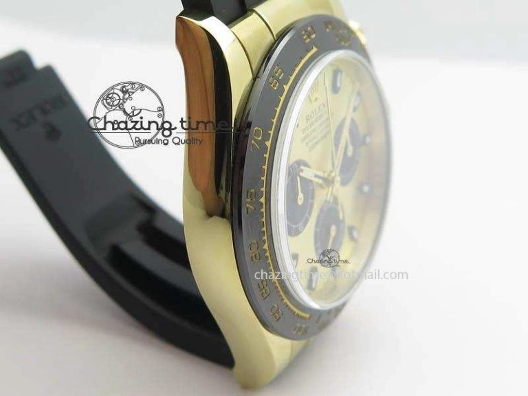Daytona 116518 LN YG ARF 1:1 Best Edition YG Dial On Rubber Strap A4130 Super Clone SoftTouch 3599