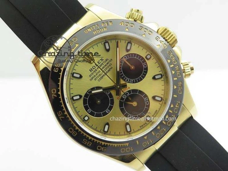 Daytona 116518 LN YG ARF 1:1 Best Edition YG Dial On Rubber Strap A4130 Super Clone SoftTouch 3599