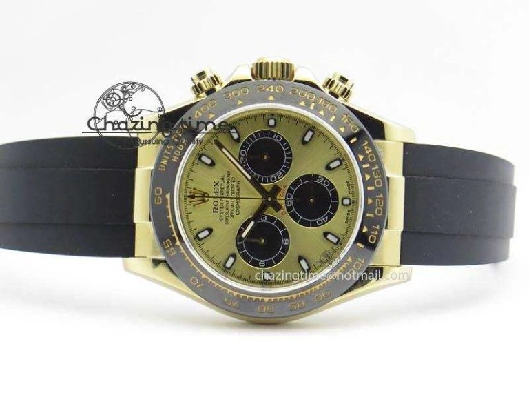 Daytona 116518 LN YG ARF 1:1 Best Edition YG Dial On Rubber Strap A4130 Super Clone SoftTouch 3599