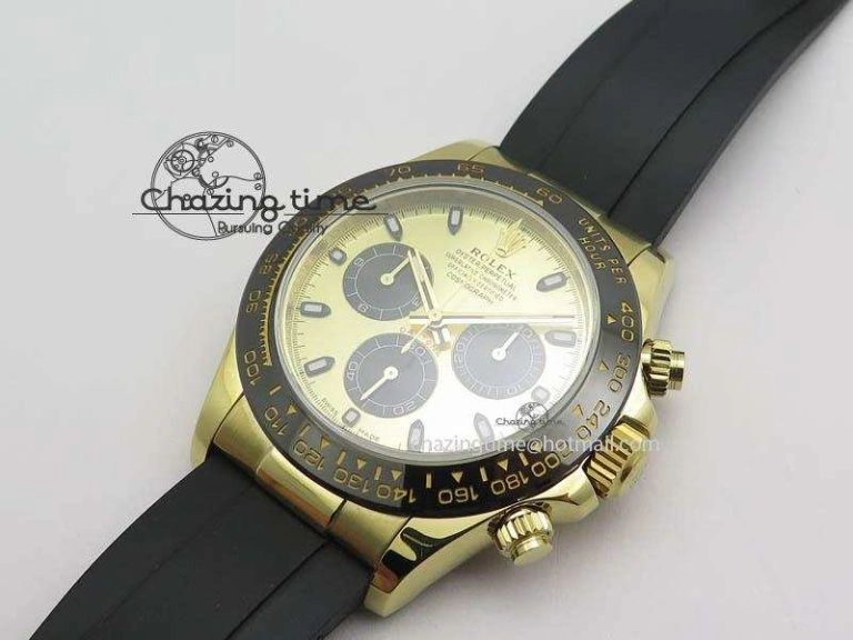 Daytona 116518 LN YG ARF 1:1 Best Edition YG Dial On Rubber Strap A4130 Super Clone SoftTouch 3599