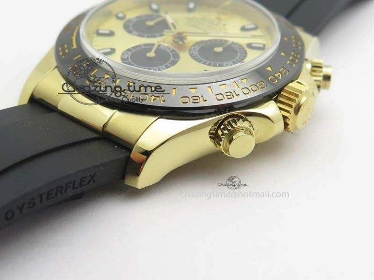 Daytona 116518 LN YG ARF 1:1 Best Edition YG Dial On Rubber Strap A4130 Super Clone SoftTouch 3599