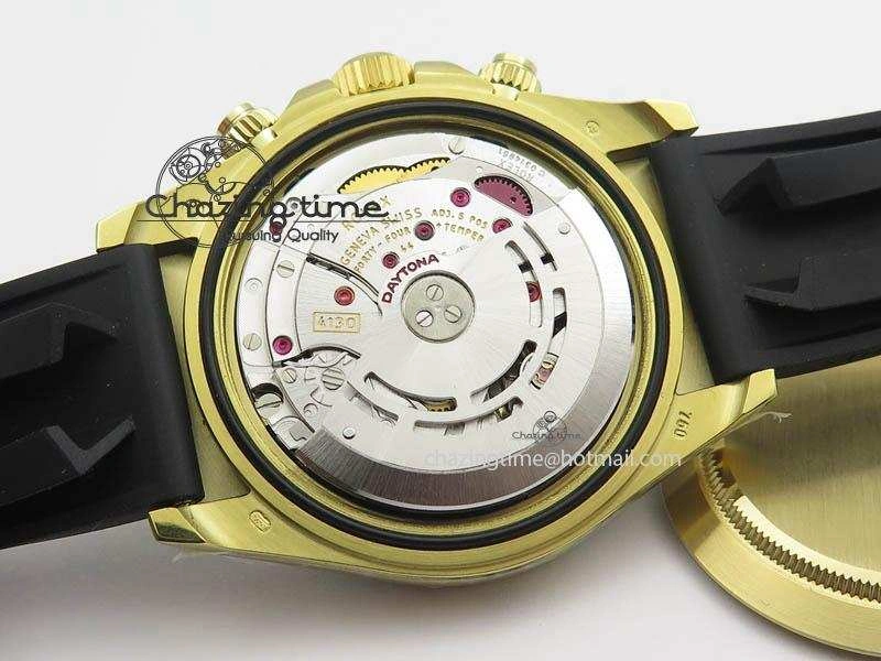 Daytona 116518 LN YG ARF 1:1 Best Edition YG Dial On Rubber Strap A4130 Super Clone SoftTouch 3599
