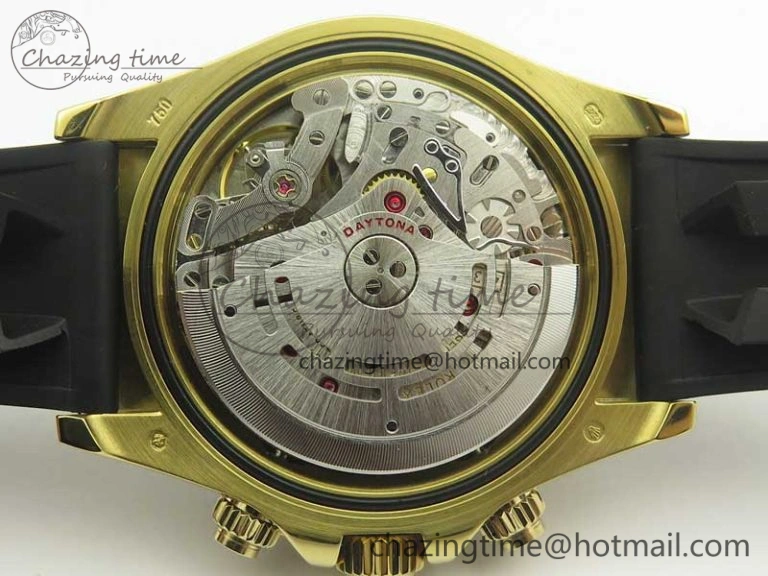 HighPerformance Daytona 116518 LN YG ARF 1:1 Best Edition YG Dial on Rubber Strap A4130 Super Clone V 3360
