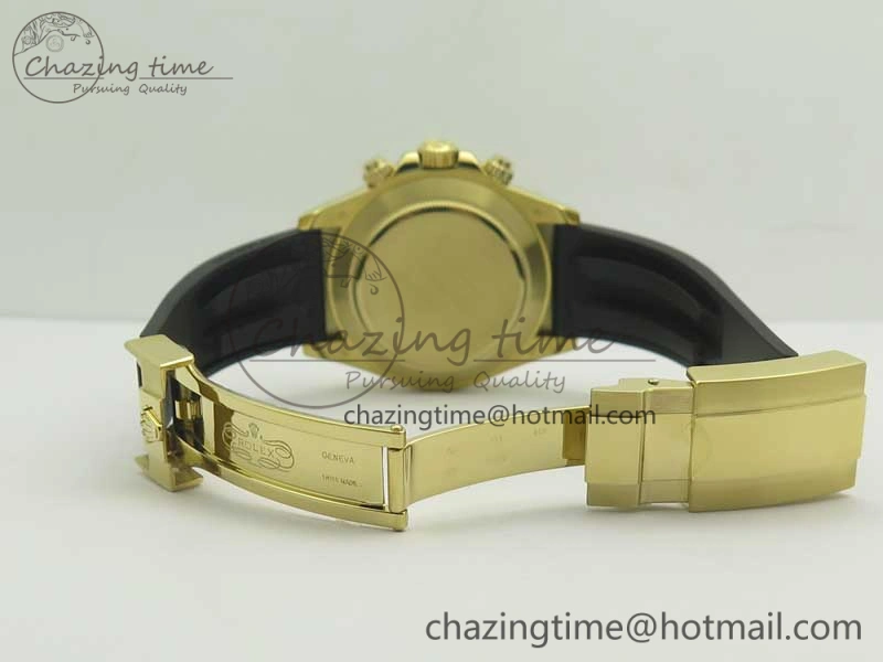 HighPerformance Daytona 116518 LN YG ARF 1:1 Best Edition YG Dial on Rubber Strap A4130 Super Clone V 3360