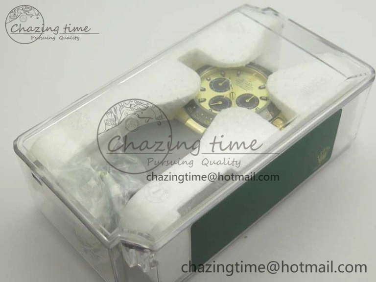 HighPerformance Daytona 116518 LN YG ARF 1:1 Best Edition YG Dial on Rubber Strap A4130 Super Clone V 3360